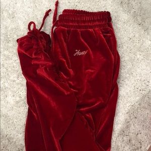 Velvet joggers